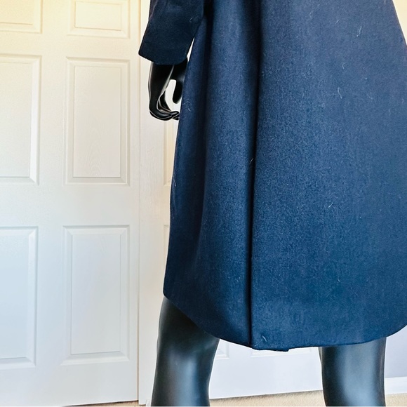 NWT T Tahari Wool Peacoat Classic Double Breast Military Coat,Navy/Gold XS, M - Picture 9 of 15